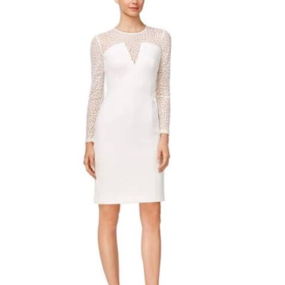 Calvin Klein Illusion Scuba Sheath dress